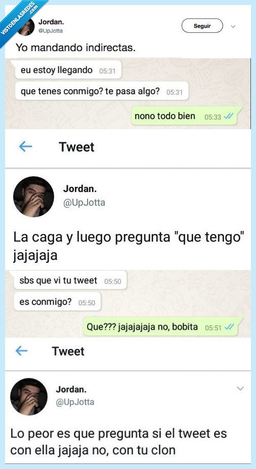 mandar,indirectas,no se da bien