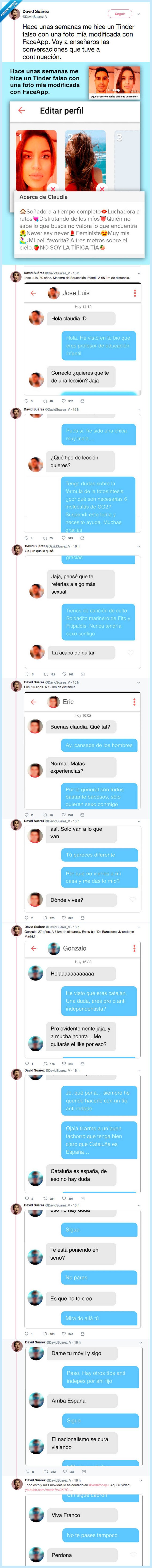 david suarez,tomar pelo,tinder