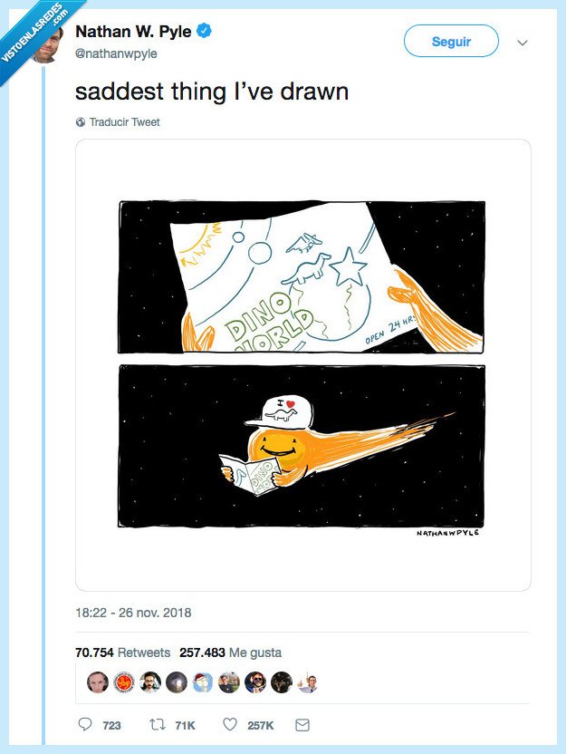 me ha dado pena,cometa,dinosaurios