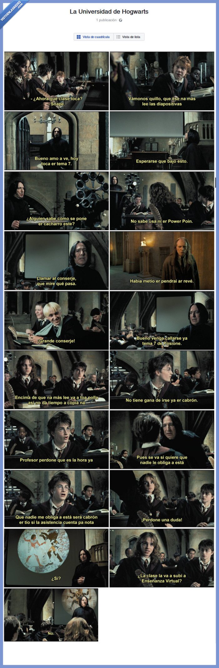 hogwarts,universidad,unisevilla,enseñanza virtual,snape,harry,ron,hermione,malfoy,clase,posione