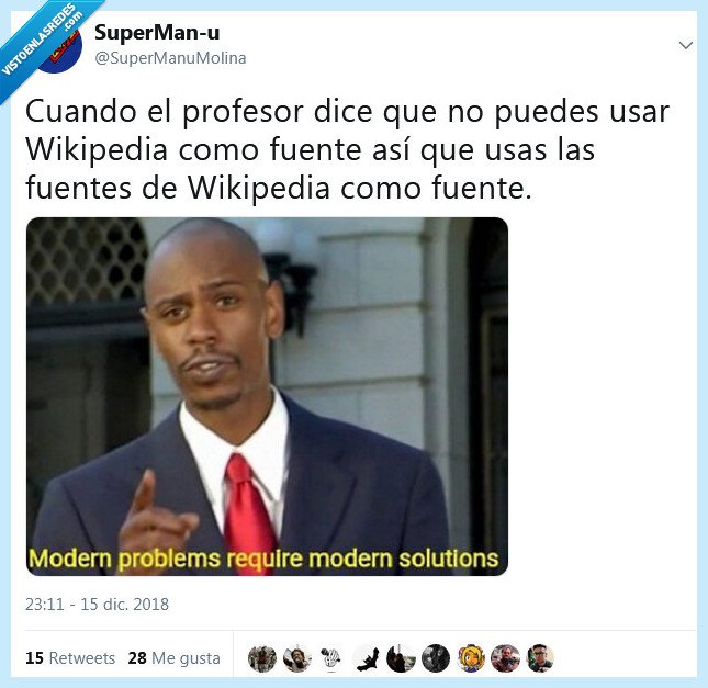 wikipedia,fuentes,profesor