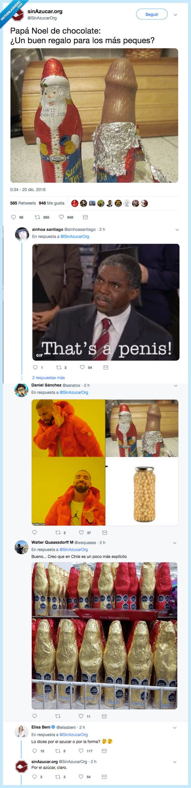 chocolate. papa noel