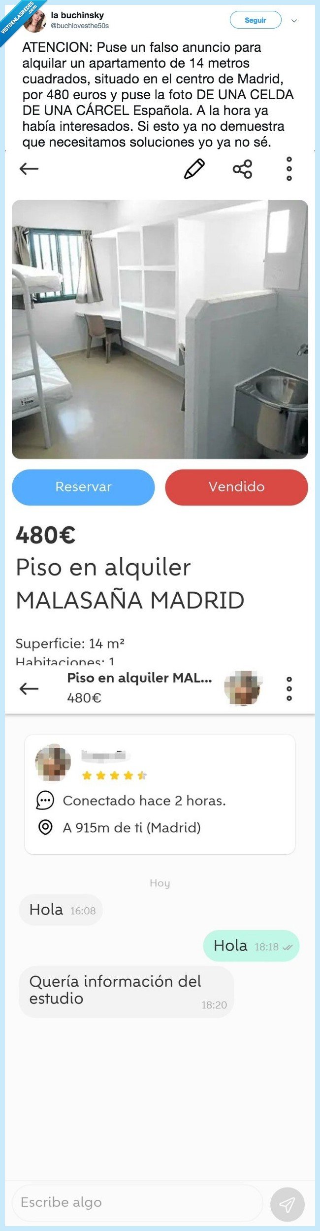 celda,alquilar,desesperada