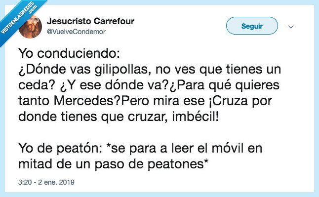 peaton,conductor,misma persona