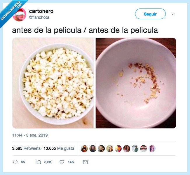 palomitas,cine,durar