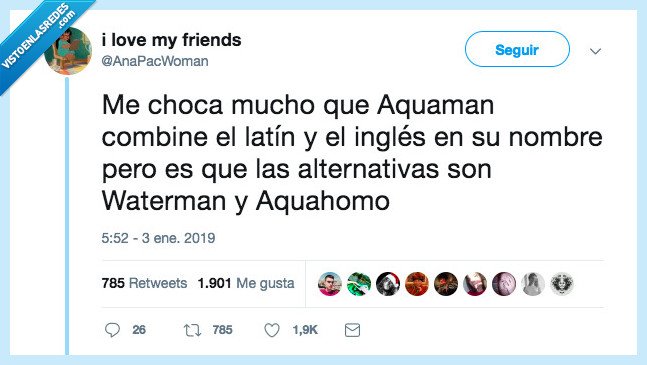 aquaman,chcar,latín,inglés
