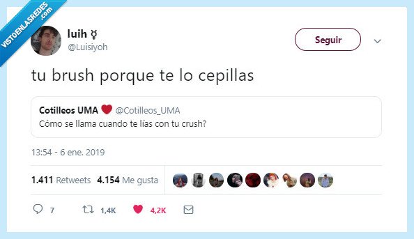 brush,crush,humor,amor