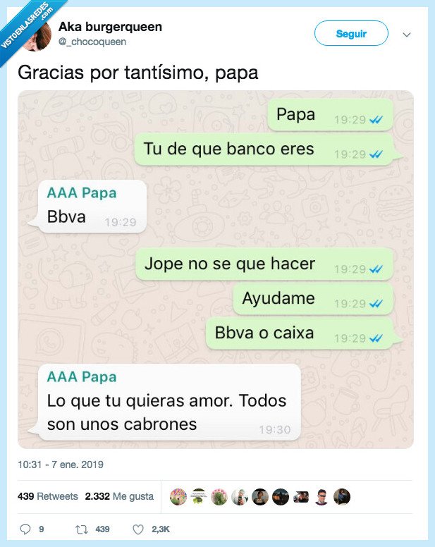 razón,papa,banco