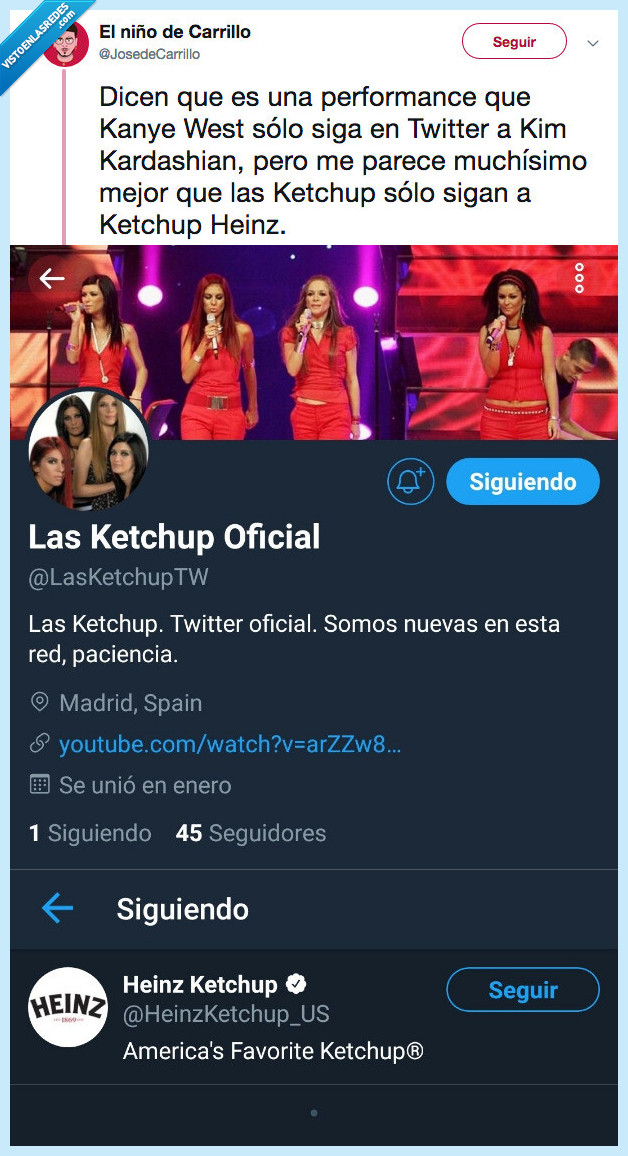 506873 - Las Ketchup solo siguen a una cuenta en Twitter y nos tienen muy shoked, por @JosedeCarrillo