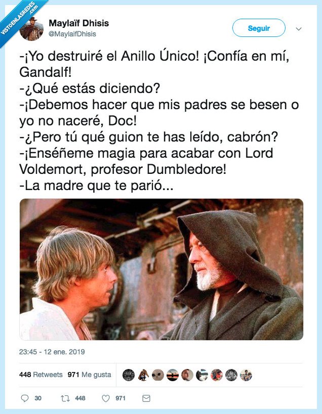 confundir guion,obi,luke