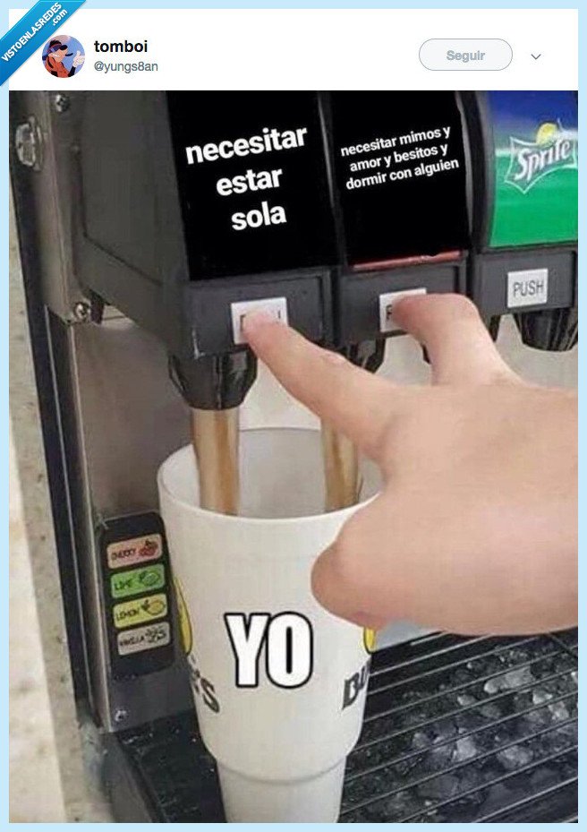 así soy yo,me representa,en verdad no sé estar sola