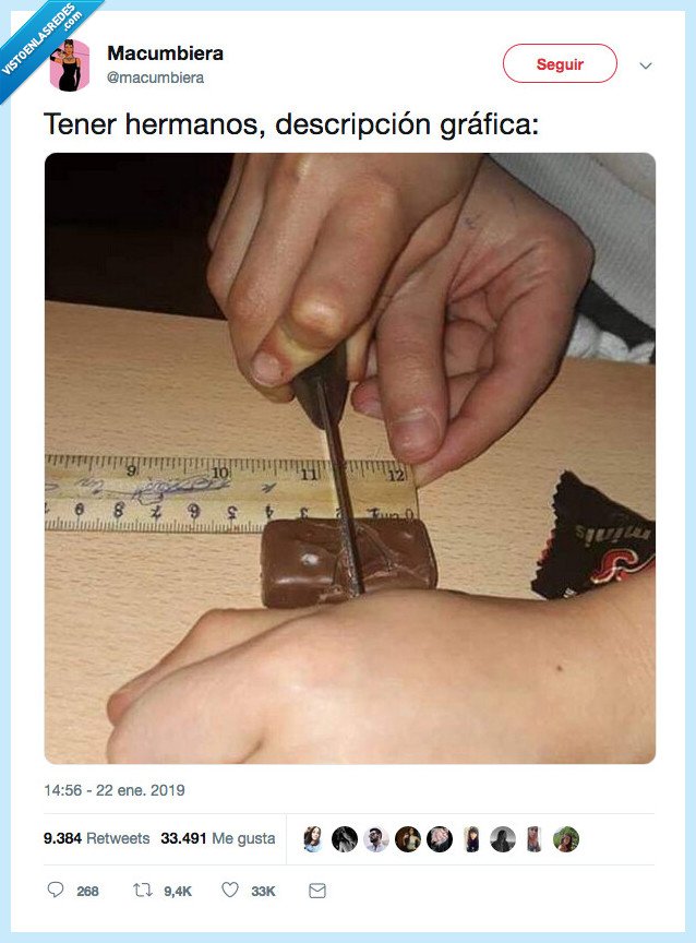 hermanos,partir todo por la mitad,descripción gráfica