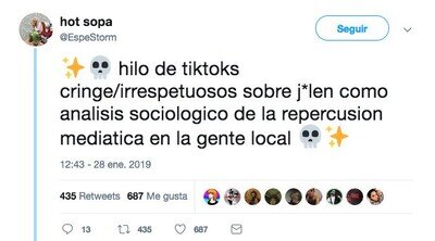 508536 - La peña está haciendo musicallys en honor a Julen y no puede dar más asco todo, por @EspeStorm