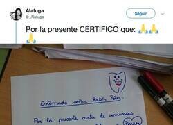 Enlace a Comparte la carta que le ha dejado al Ratón Perez porque a un alumno se le ha caído un diente, por @_Alafuga