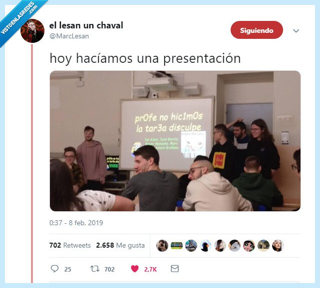 presentación,perdona,twitter,suspenso