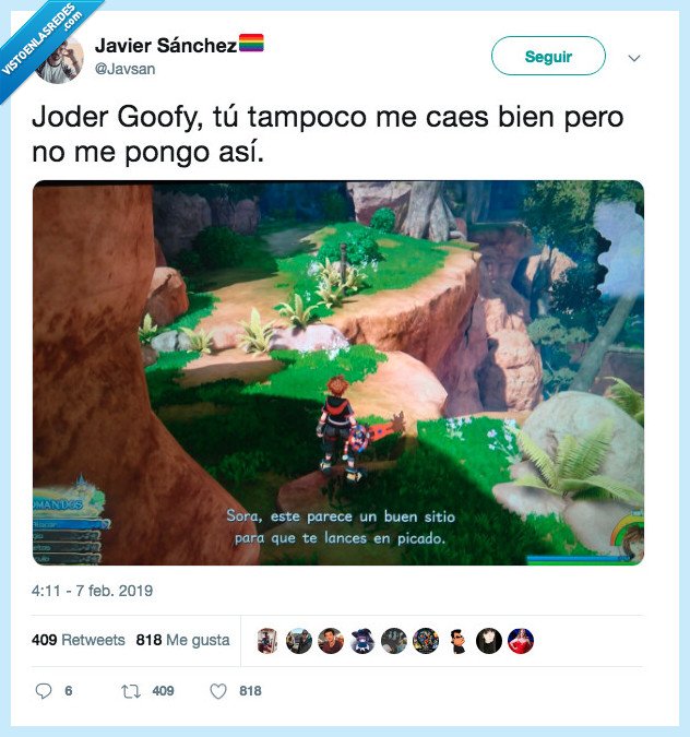 goofy,caer,mal,caer bien