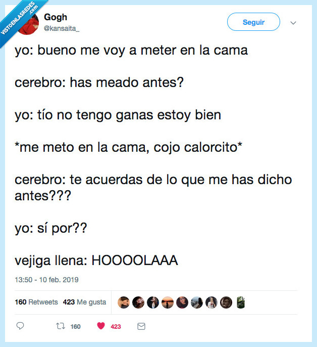 gracias vejiga,buena,llena,cama,calorcito