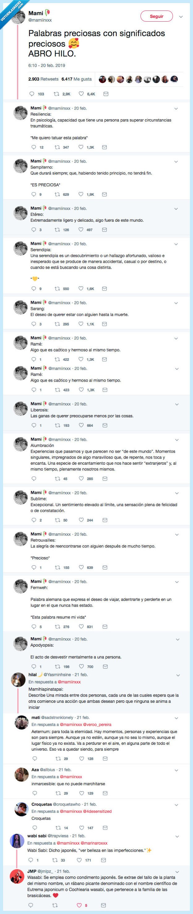 511087 - Este hilo recopila las palabras más bonitas del mundo, por @mamiirxxx