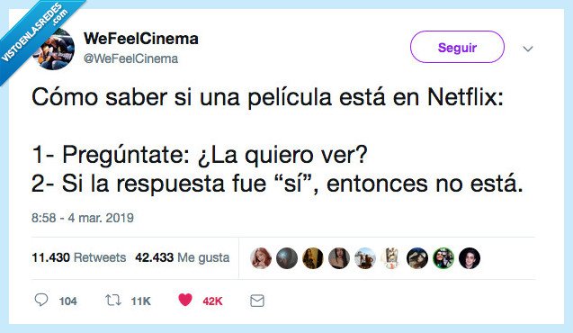 gusto,netflix,respuesta
