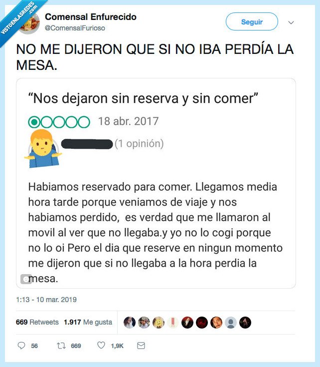 anulan,reserva,comer,tarde,llegar,restaurante,cancelar