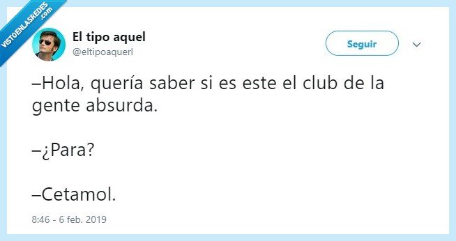 club gente absurda paracetamol