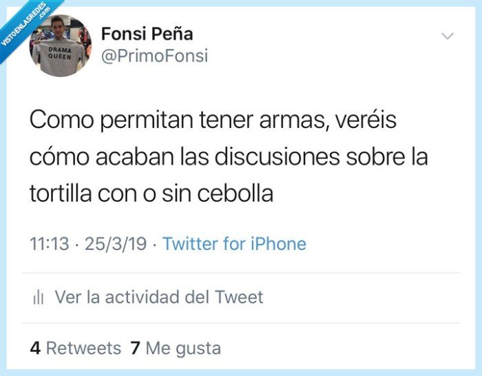 Armas,tortilla,cebolla