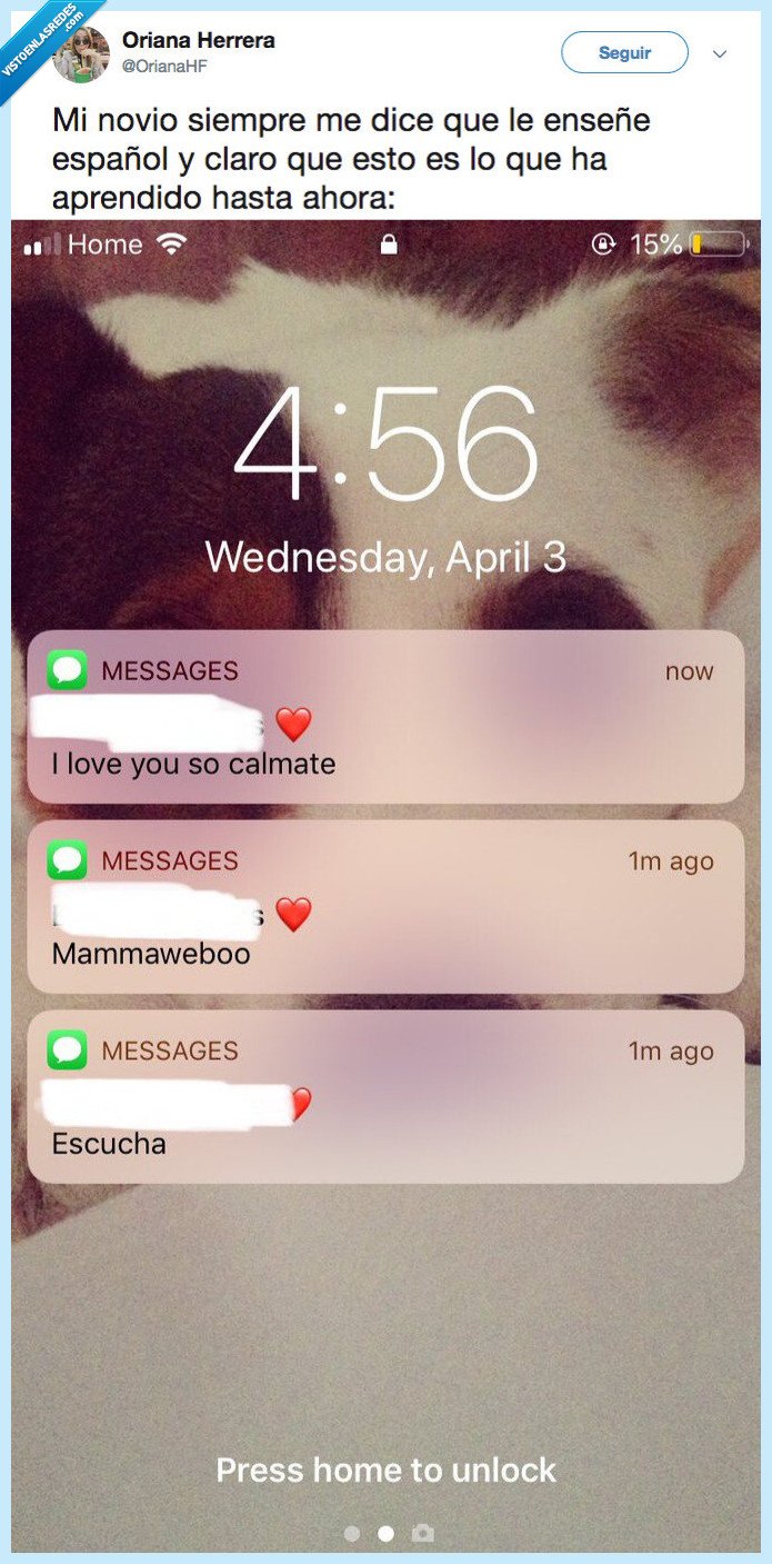 novio,decir,enseñar,español