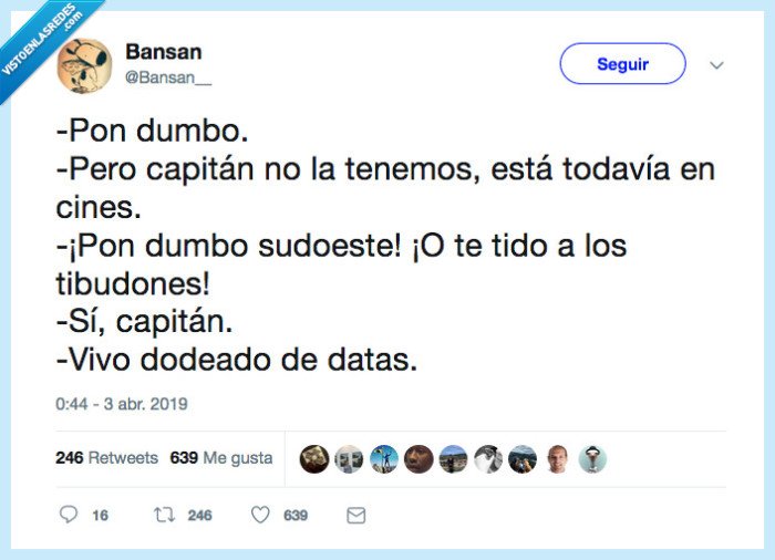 dumbo,capitan,tener