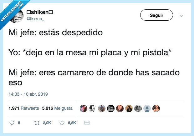 camarero,vox,pistola y placa