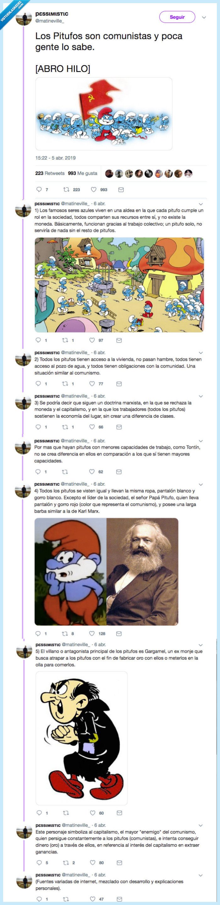 pitufos,rojos,gargamel,comunistas