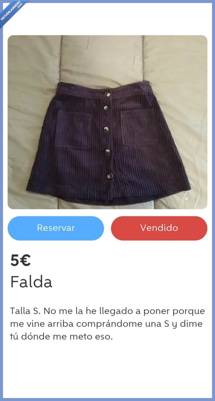 Wallapop,falda