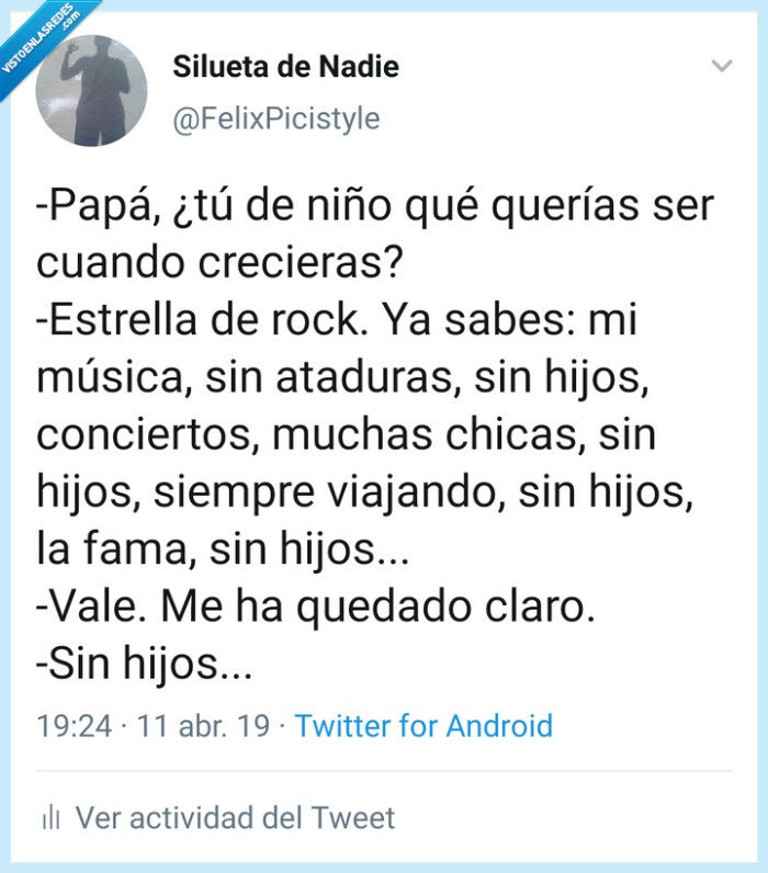 Papá,pregunta,hijo,rock