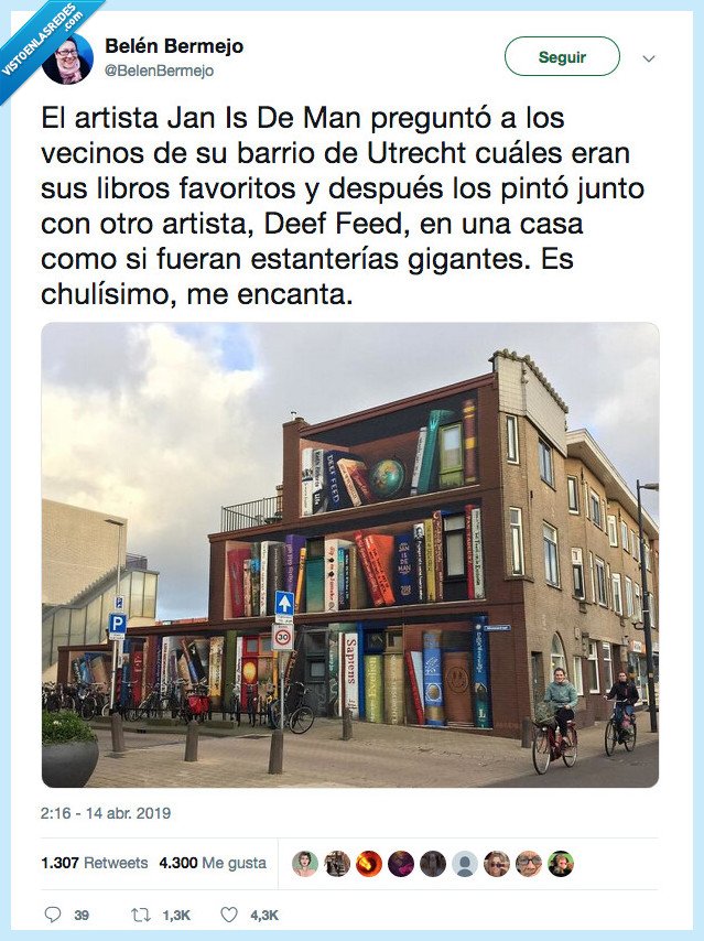 libreria,artista,utrech,mural
