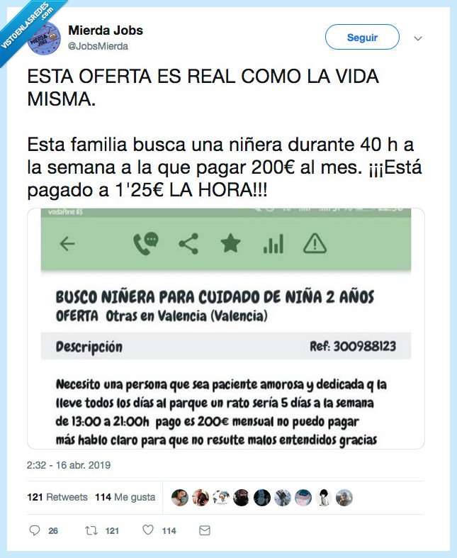 hora,cuidar,niñera,poca verguenza