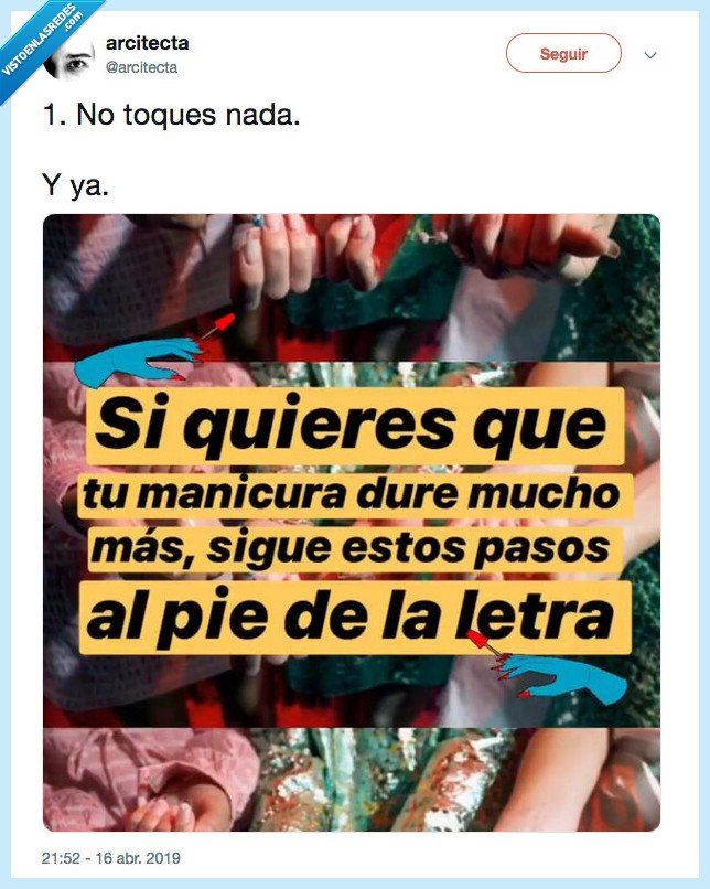 manicura,tocar nada