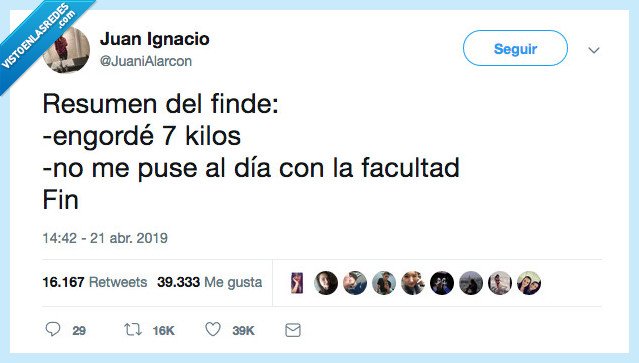 resumen,semana santa,engordar