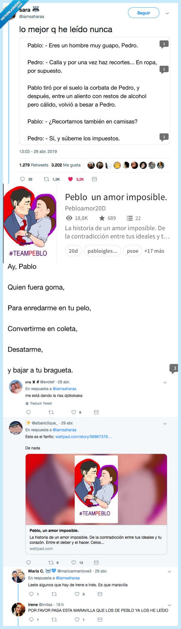 fan fic,hacer,pablo iglesias,pedro sanchez