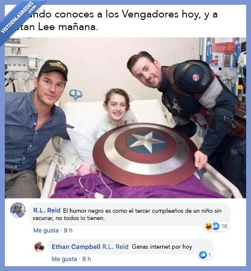 Vengadores,antivacunas,stan lee,caridad