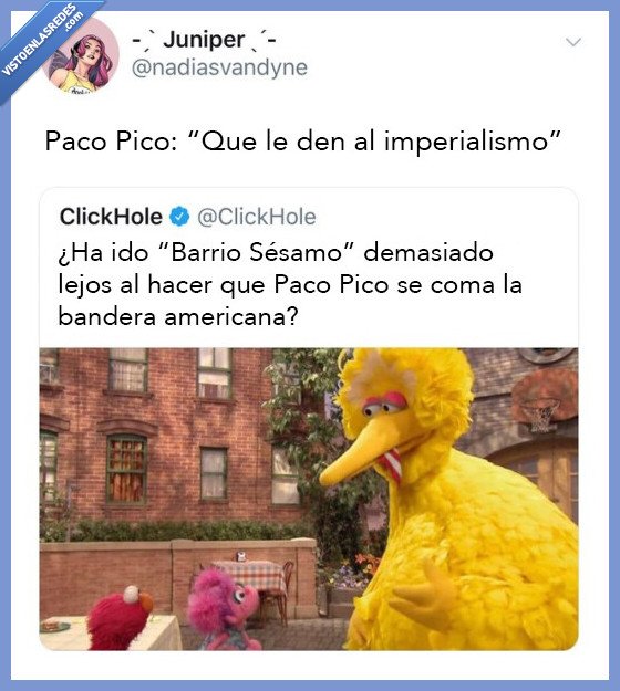 paco pico,barrio sesamo,imperialismo,bandera