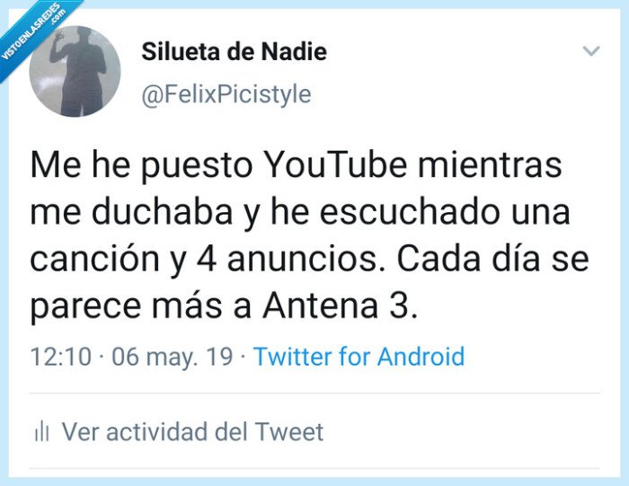 Antena 3,anuncios,YouTube