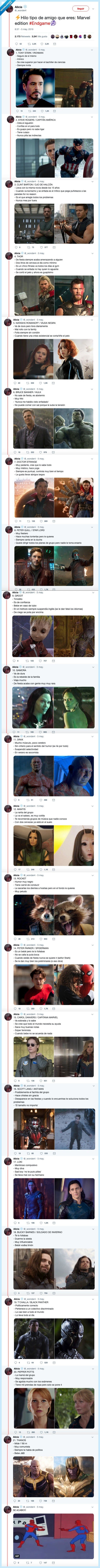 avengers,vengadores,spiderman,thor,iron man,viuda negra,test,tipo,personalidad