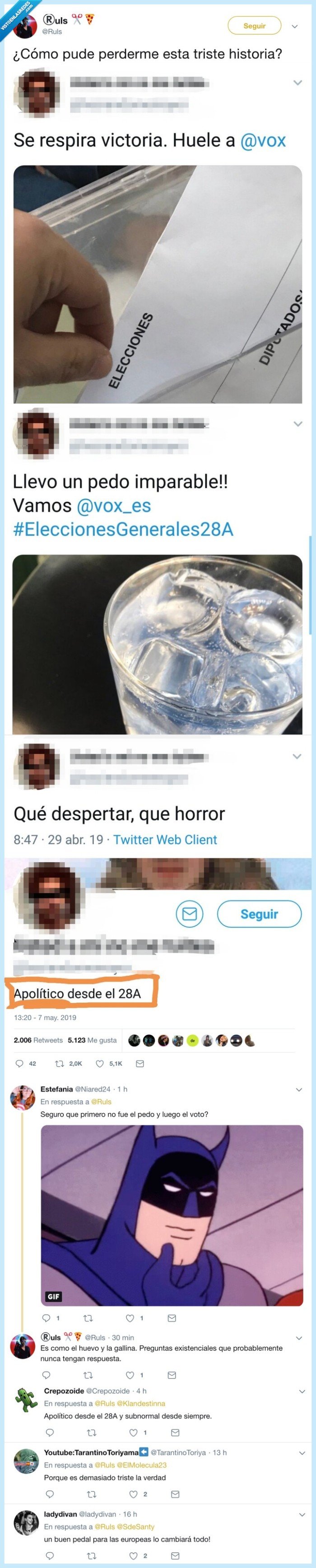 vox,voto,pedo,resaca