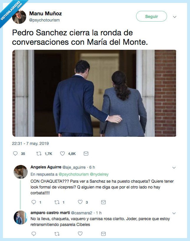 pedro sanchez,pablo iglesias,maria del monte,conversaciones,gobierno,coletas