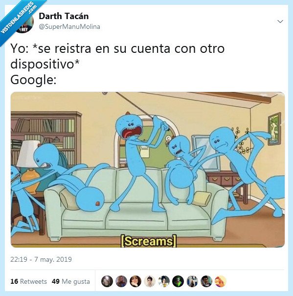 cuenta,rick and morty,google,dispositivo