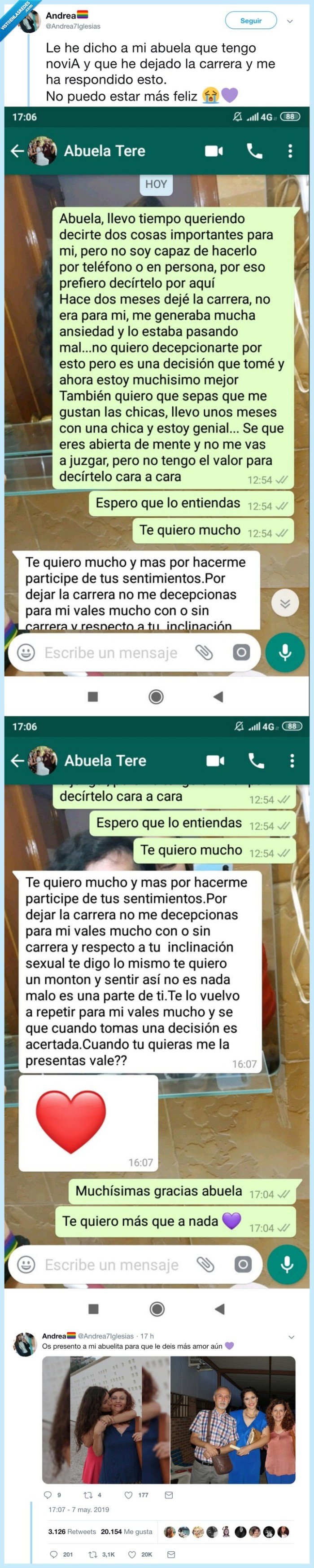 abuela,lesbiana,chica,contar,conversación,dejar,universidad,comprensión