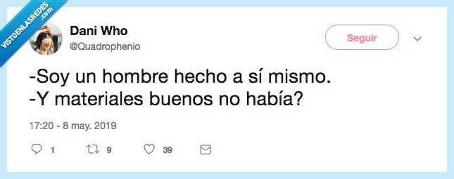 hombre,hecho a si mismo,materiales,defectuoso,barato,caro