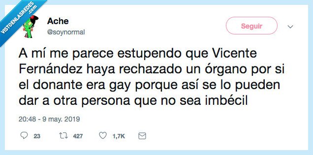 organos,donante,gay,vicente fernandez