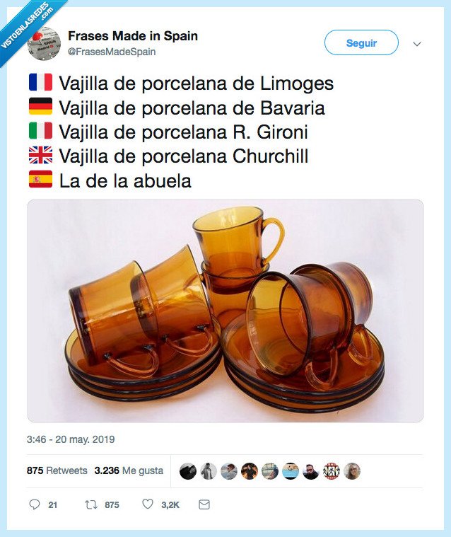 vajilla,abuela,duralex