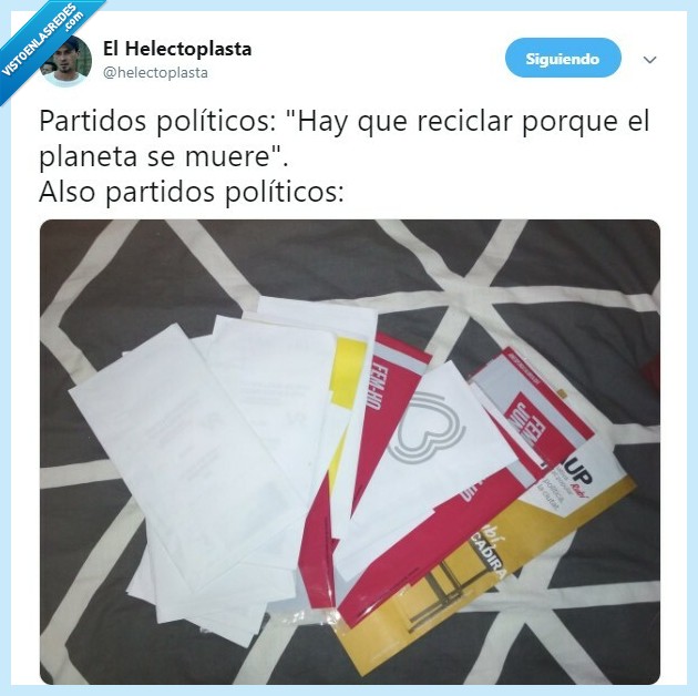 partidos,políticos,elecciones,propaganda,reciclar,hipocresía