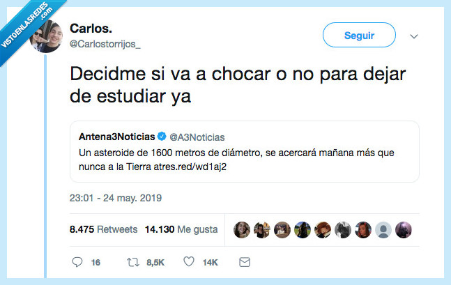 avisad,tocar,estudiar,dejar,que vais hacer